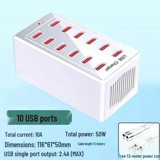 Multi-Port USB Charger Station: Fast Desktop Charger with 10, 20, or 50 Ports for Phones