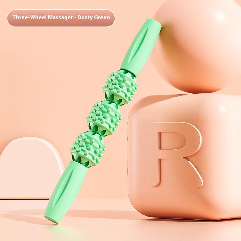 Gear Massage Stick Yoga Deep Muscle Relaxation Massage Shaft Personal Training Fascia Roller Plastic Roller Stick Shaft Fitness