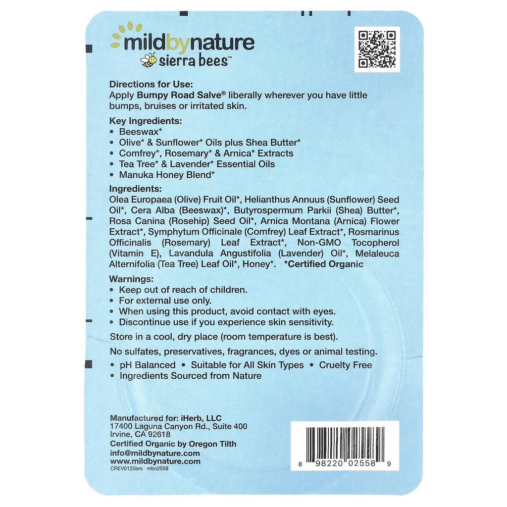 Mild By Nature, Sierra Bees™, Bumpy Road Salve®, 17g(0.6oz)