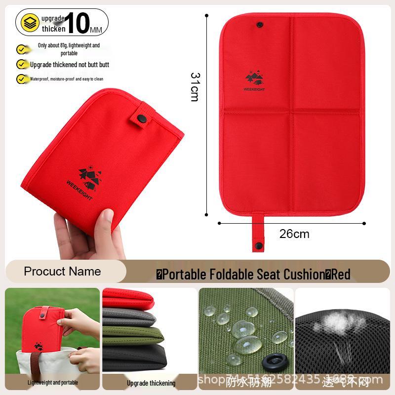 

Portable Waterproof Outdoor Cushion: Thick, Moisture-Proof Mat for Camping, Festivals, or Lawn Use. красный