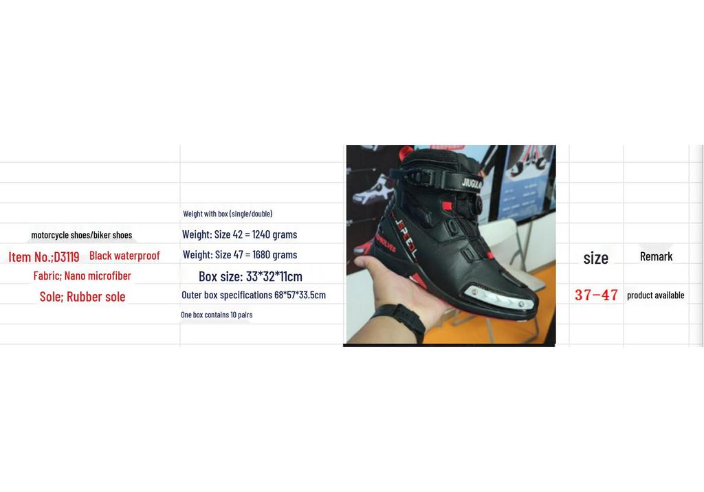 Breathable Non-Slip Motorcycle Riding Boots - Large Size Touring & Racing Protective Shoes