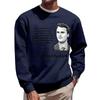 Men's Fashionable Casual Long-sleeved Printed Round Neck Sweatshirt Top