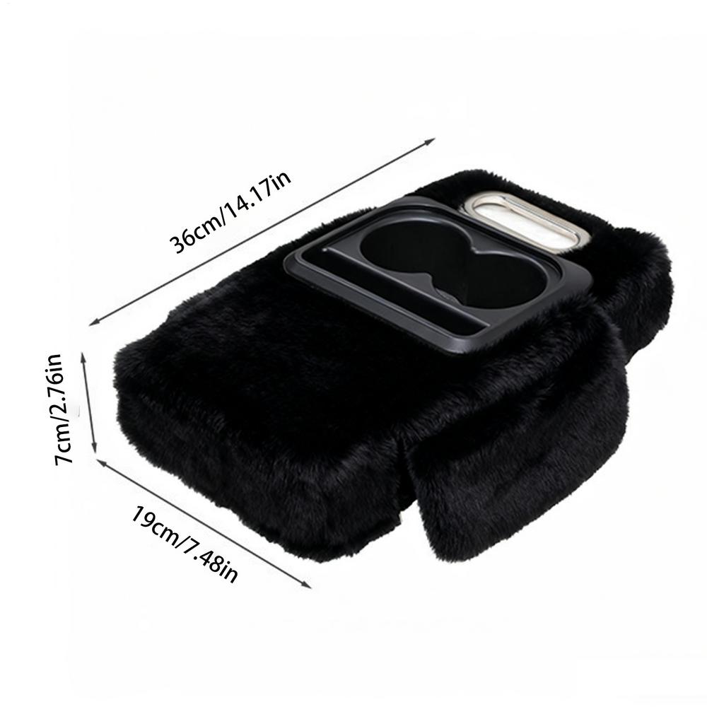 

Center Console Cover Plush Cushion Decor Armrest Protector for Car Interior Truck Automobile SUV Center Console Winter Warm чорний