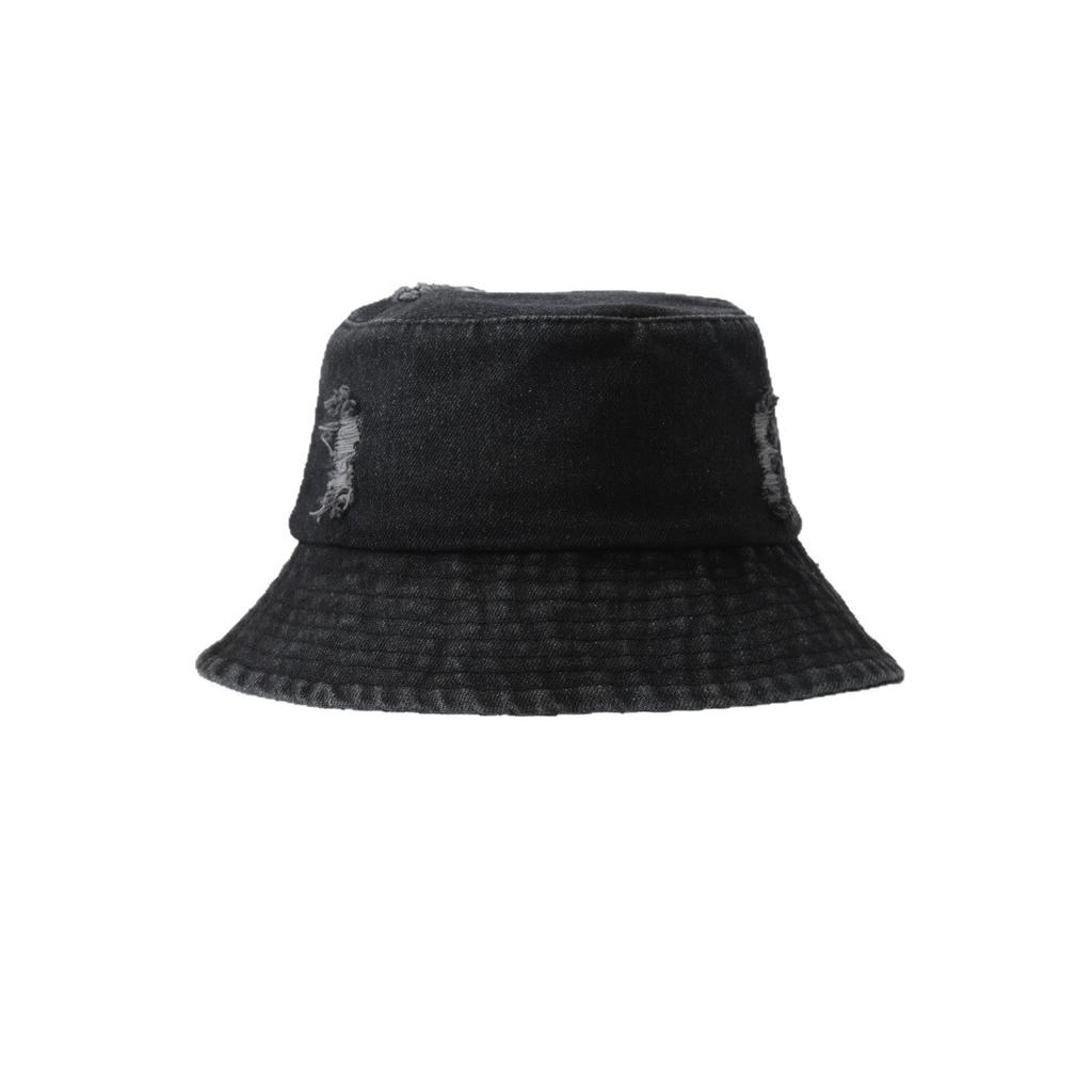 Frühling und Herbst vielseitiger Hut Damen Old Washed Bucket Hat Retro Broken Bucket Hat Gesichtszeigend Klein Sonnenschutz Beckenhut