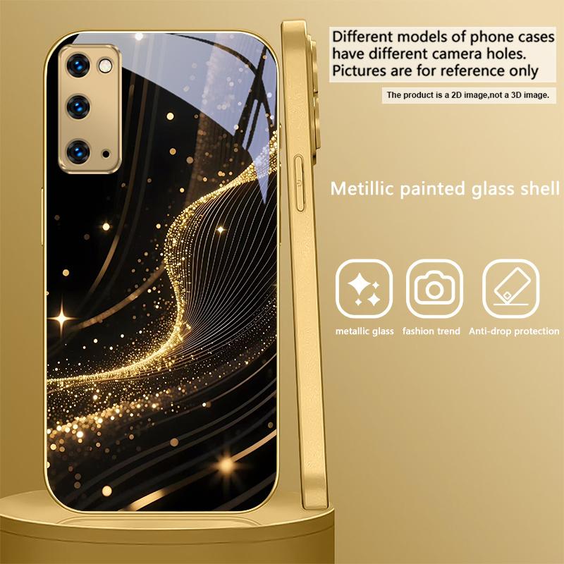 

Благородная золотая кривая Для Samsung Galaxy S20 FE S21 S22 S23 Plus S24 Ultra 25Ultra S21+ S9+ S22Plus Золотой стеклянный чехол для телефона Galaxy S8