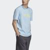 adidas Originals Logo Sports Round Neck Short Sleeve Blue Men's DV1929