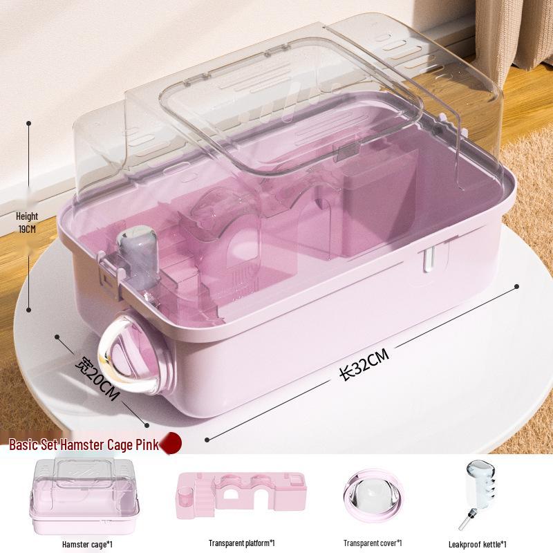 

Панорамный двухъярусный переносной набор клетки-виллы для хомяка