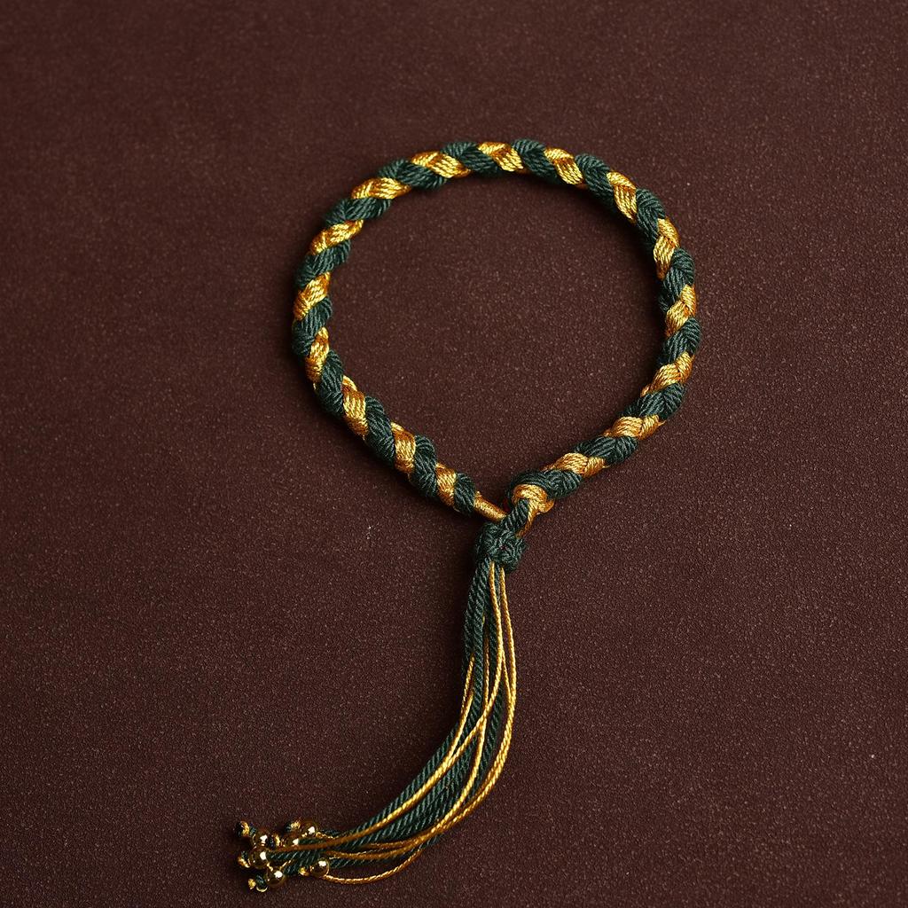 Tibetan Dragon Scale Knotted Adjustable Five-Color Hand-Woven Ethnic Bracelet