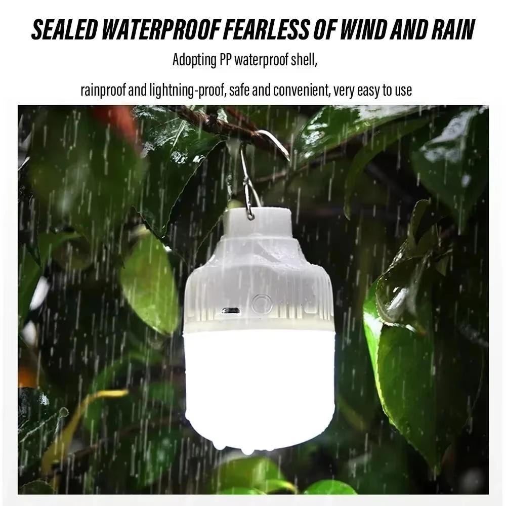 Portable Lanterns High Power USB Rechargeable LED Emergency Lights Hook Outdoor Camping Tents Lantern Lighting Flashlight Bulb