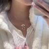 Bow pendant, long collarbone chain, women's light luxury niche design, high sense temperament, neck chain, girlfriend tide