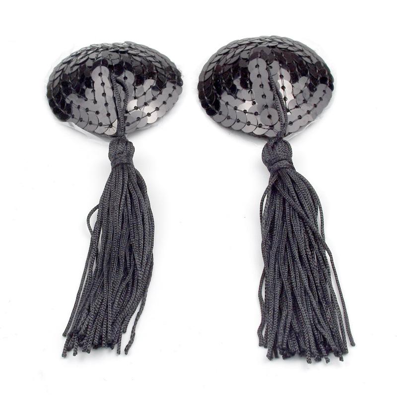 Heart Nipple Cover Porn Reusable Self Adhesive Tassel Bra Covers Silicone Pasties Breast Bra Sequin Heart Shape Nipple Stickers