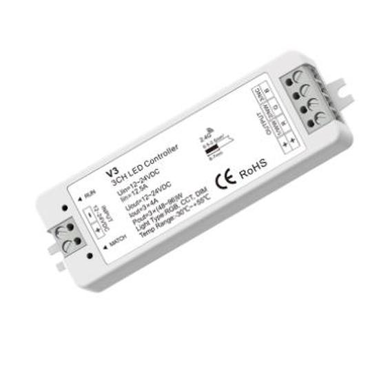 DC12-24V V1 V2 Single Color CCT LED Dimmer V3 VP V5-M RGBW RGB+CCT RGB Controller 12V CV RF 2.4G For 1/2/3/4CH Led Strip Light 3
