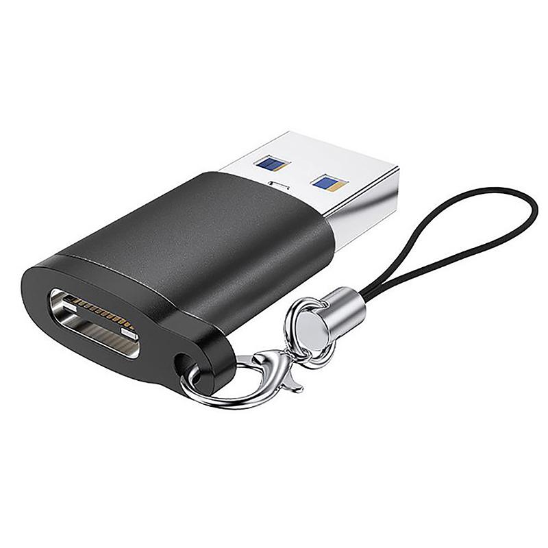 

Адаптер USB 3.0 на Type-C, разъем USB (папа) на разъем Type-C (мама), скорость передачи 5 Гбит/с для передачи данных и зарядки чёрный