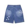 Li Ning X ANB Collaboration Series Sports Casual Simple Loose Denim Shorts Men Shorts Denim-Blue AJSV008-2
