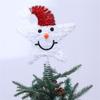Easy Install Snowman Star Tree Toppers Warm Glowing Iron Christmas Decoration For Festival Table Centerpieces