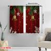 2pcs,2D Plane Printing Minimalist Curtains Christmas Bells Snowflakes Holiday (3) Versatile Polyester (without Rod) Outdoor