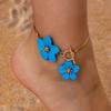 Elegant White Flower Anklet for Women Dainty Boho Beach Foot Jewelry