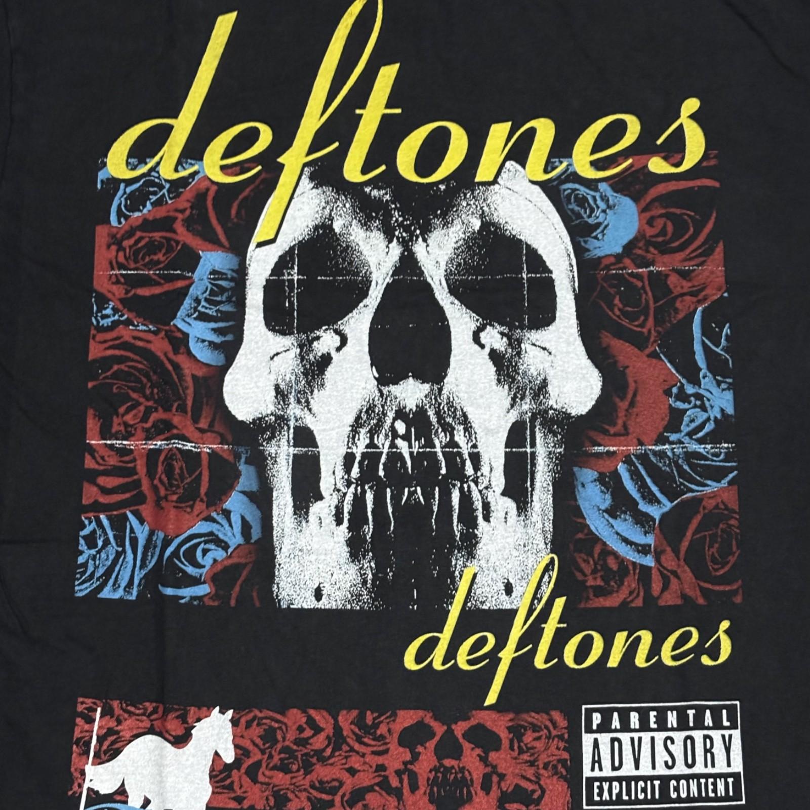 Vintage Deftones 2003 Tour Nu Metal Rock Band Sz.L Single Stitch T-Shirt REPRINT XL