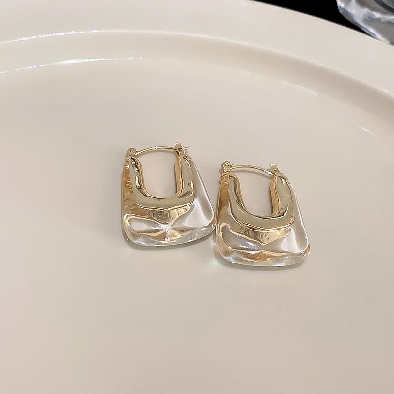 Módní a elegantní retro náušnice ve tvaru U pro ženy, špičkové a lehce luxusní náušnice, šperky, dárky