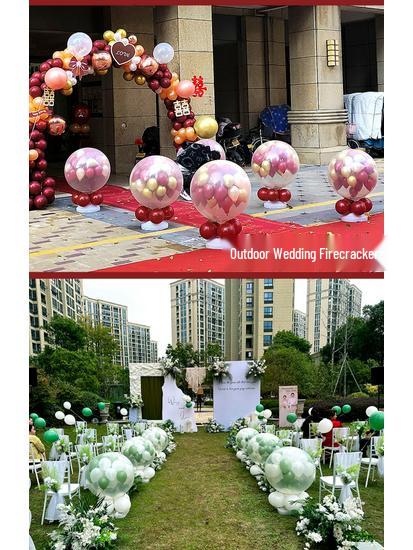 Outdoor Wedding Sky Explosion Balloons Set: Helium Balloons with Complete Assembly Tools for Hotels and Bridal Events