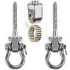 Crochet pivotant hamac inox 304 12,7 cm - Kit fixation 2 pièces, capacité jusqu'à 1500 lbs