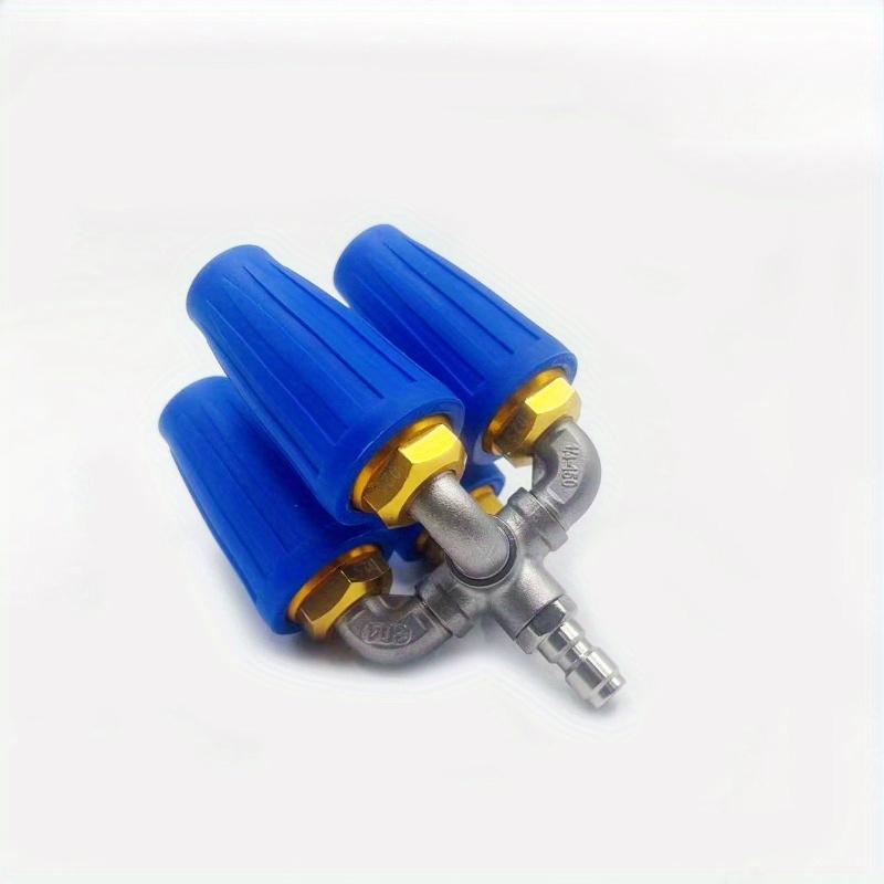 4pcs Turbo Nozzle Set, Metal and Plastic, 1/4 Inch Quick Connect, Multi-Function High Pressure Washer Attachments for Car, Floor, Walls, Deck, Patio
