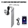 Automotive Interior Decorative Lights LED Car Foot Light 24/36/48/72 LED Atmosphere Lamp Ambient Lamp Remote/Voice  Control
