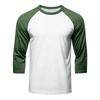Men's Raglan Sleeve Athletic Shirt Three Pack 3/4 Sleeve Lightweight Breathable Sports Tops for Gym Running Training Casual Wear