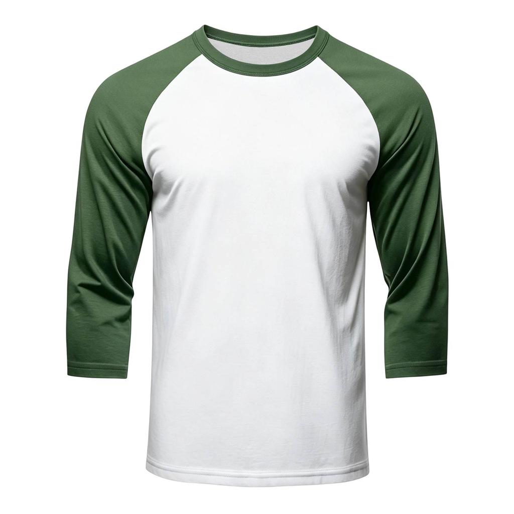 Men's Raglan Sleeve Athletic Shirt Three Pack 3/4 Sleeve Lightweight Breathable Sports Tops for Gym Running Training Casual Wear