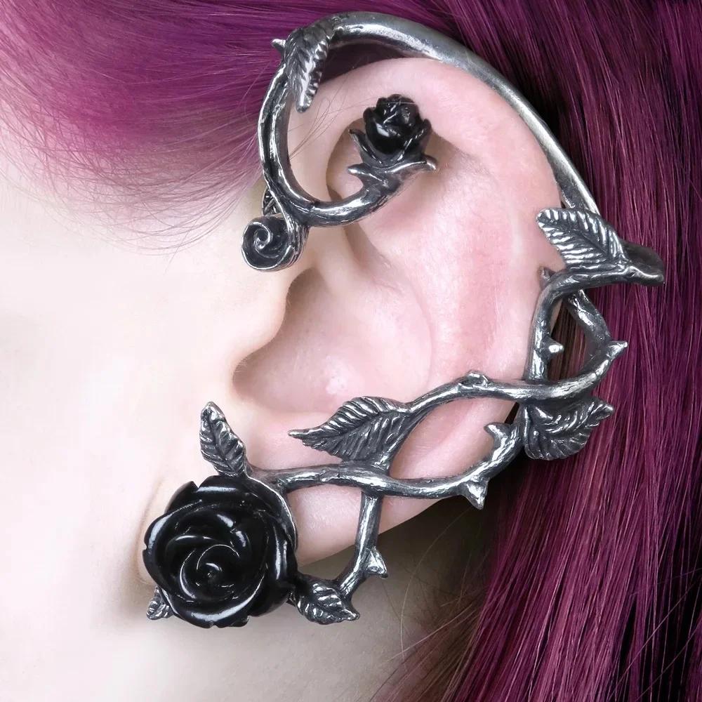 Europe And The United States Creative Earrings Rose Retro Fashion Ear Hanging Women's Ear Accessories Gift Jewelry Ornaments
