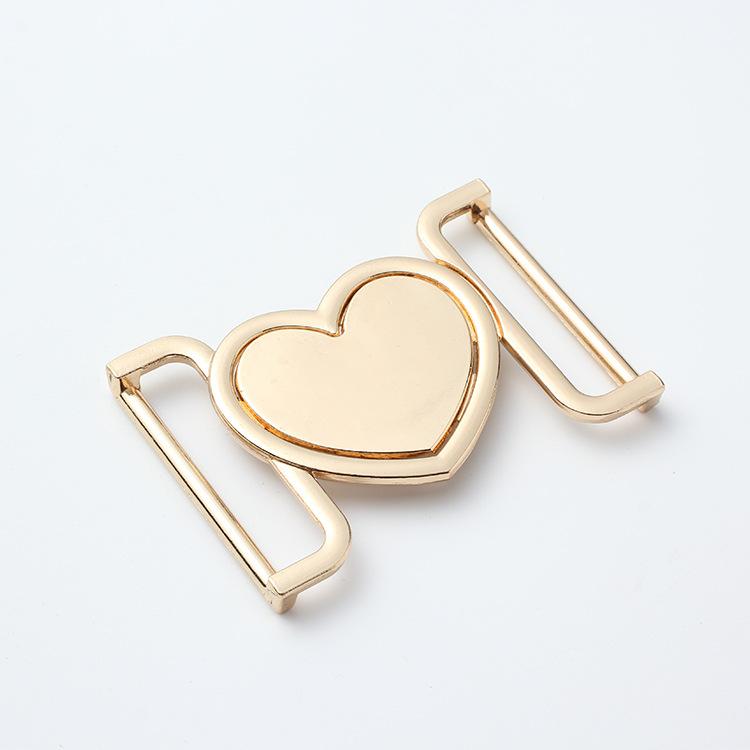 Heart-shaped Stable Metal Buckles 3cm/4cm Inner Diameter Zinc Alloy Buckle Clothing Coat Belt Buckle