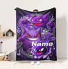 Custom Name Ghostly Friends Flannel Blanket Throw Blanket Soft Warm Sofa Bed home Decor Unique Gift