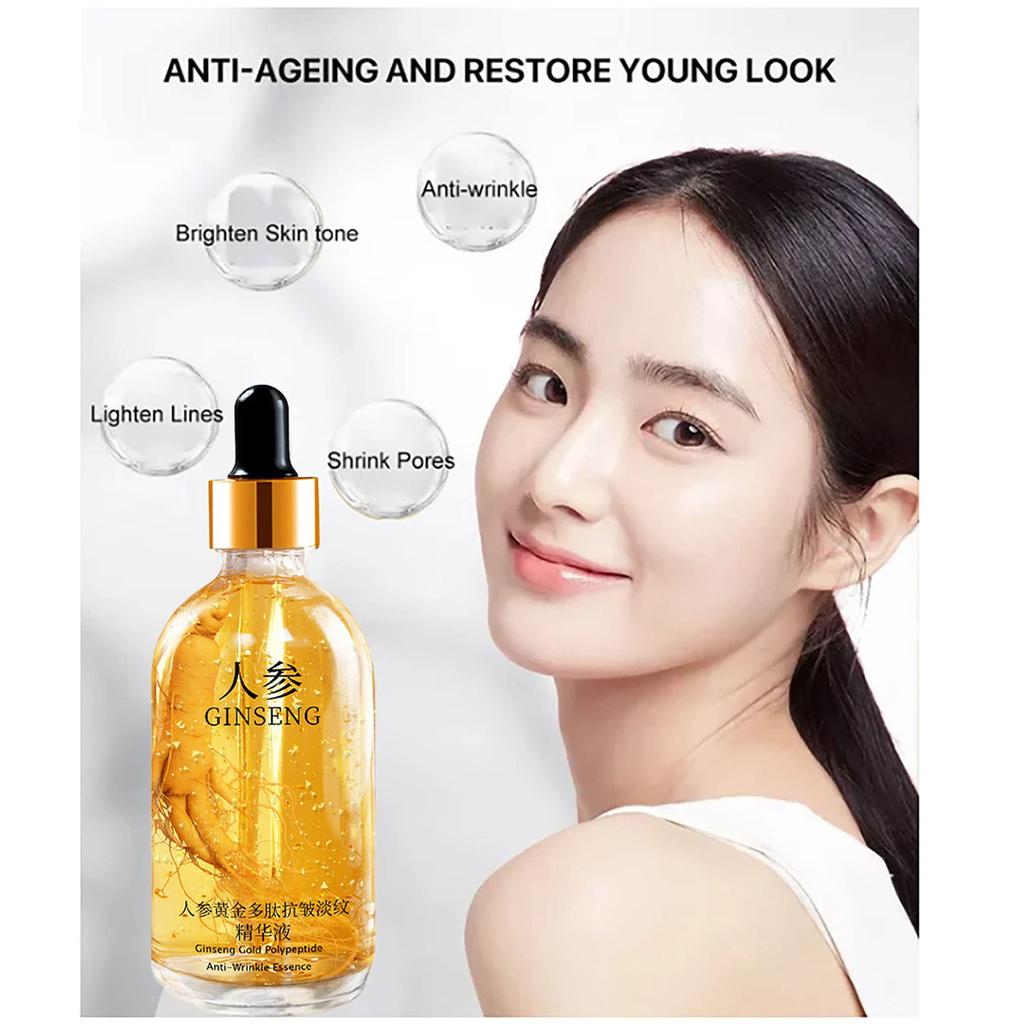 Inseng Polypeptide -Ageing , Ginseng Gold Polypeptide -Wrinkle , Ginseng , For Tightening Sagging Skin Reduce Fine Lines 100ml