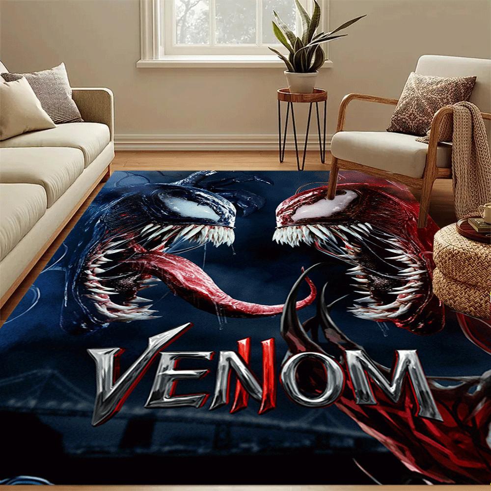 1pz Tappeto Area Tappeto Venom, Camera da Letto e Sala Giochi Durevole, Resistente alle Macchie e Facile da Pulire, Soggiorno
