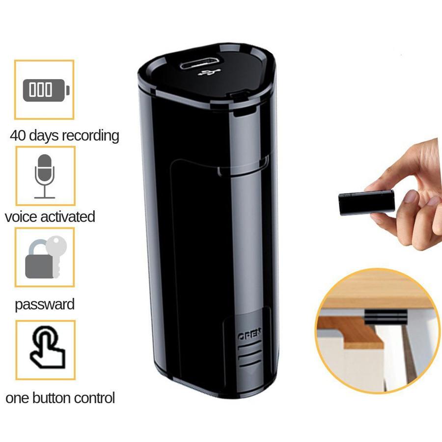 Hidden Voice Recorder Activated Digital Audio Sound Recording Device 16GB Black