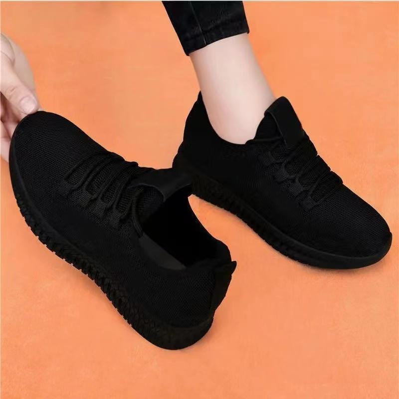 Women's Breathable Non-slip Platform Fashion New Casual Shoes Korean Running Shoes Black Sneakers Shoes for Women , Autumn
