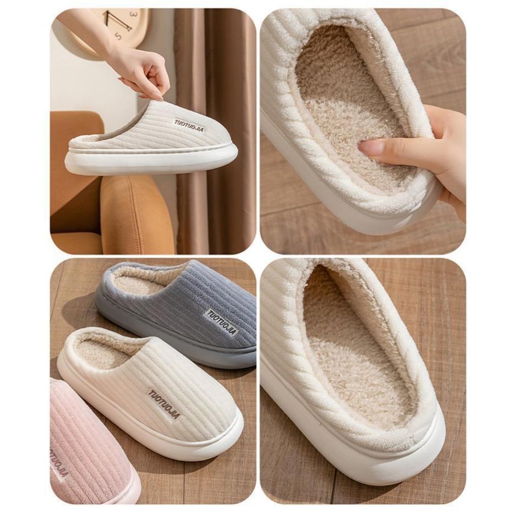 Cotton Slippers, Indoor Slippers, Thermal Slippers, Non Slip Shoes, Plush, Couple Cotton Slippers