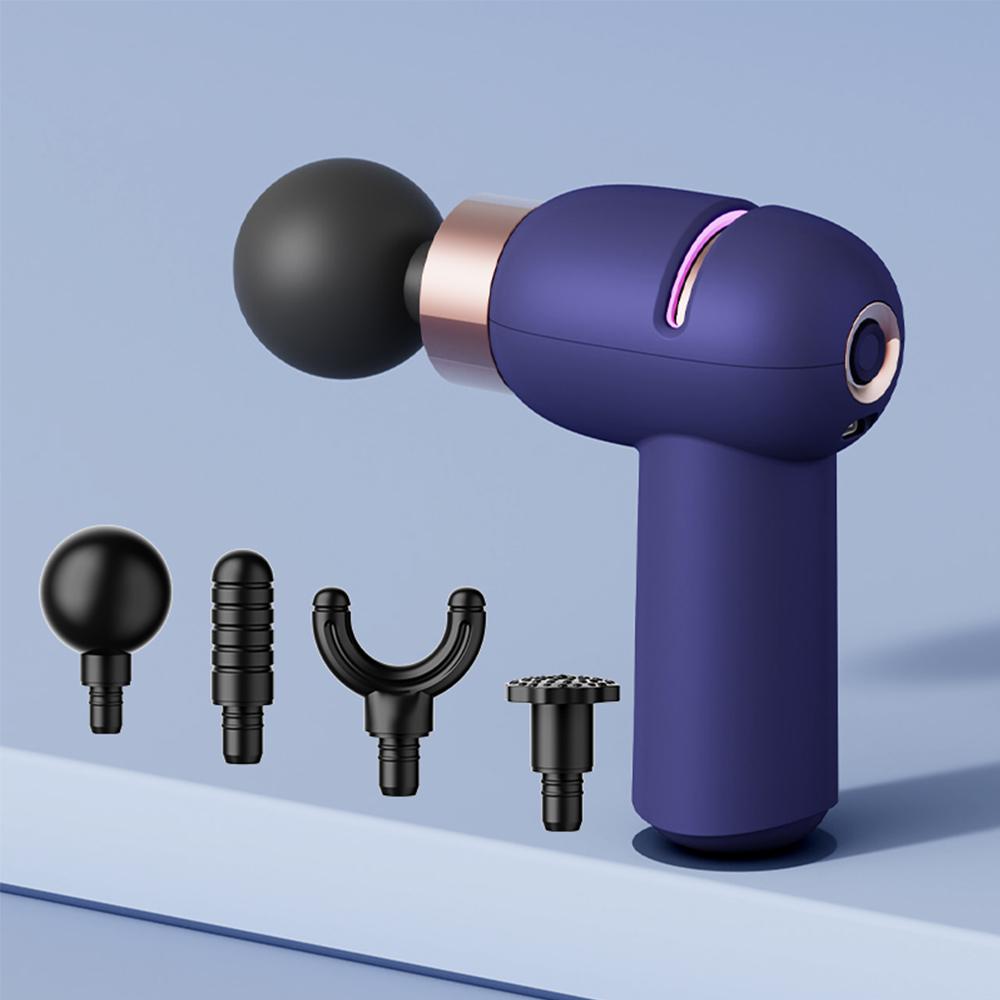 Mini Fascia Gun Electric Massage Gun Muscle Relaxation Massager Body Portable Vibration Massager With 4 Massage Head