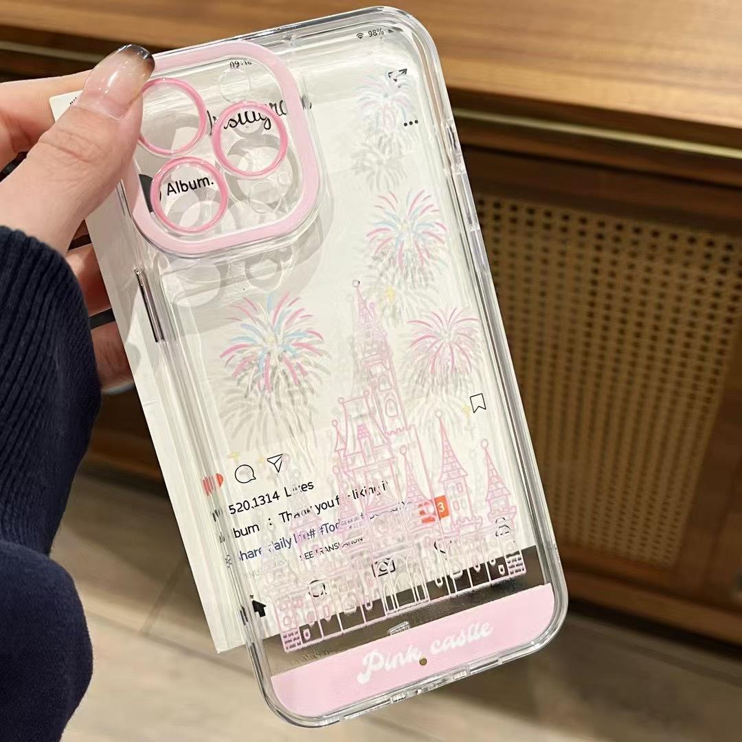 

Dreamy Fireworks Castle Anti-Fall Phone Case for iPhone 11/13/14/15/16 Pro Max iPhone 12 Pro Max