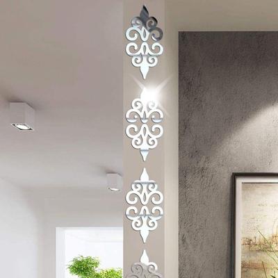 Wohnzimmer-Verzierung 3D-Blumenwandbild Heimdekoration Blumenförmige Aufkleber Spiegel Wandaufkleber