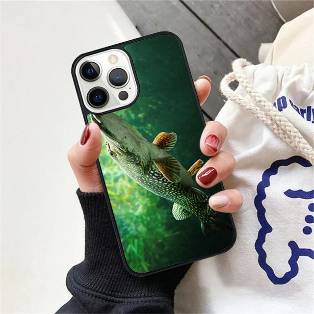 Pike Fishing Bait Spinner Coque Shell For iPhone 17 Air 15 16 14 13 12 Pro Max 11 Pro Max Plus Phone Case Cover