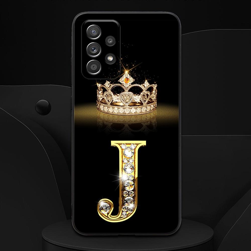 Letter M L E T K J I U Funda For Samsung Galaxy A56 A55 A36 A26 A16 A54 A52 A72 A35 A34 A25 A21S A14 A06 Case Soft Phone Cover