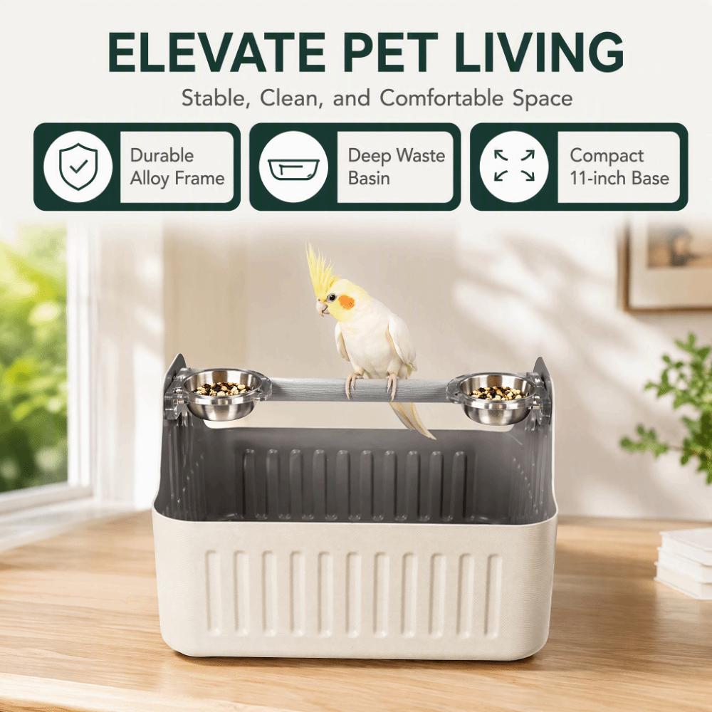Easy Clean Parrot Fixed-Point Defecation Station Bird Defecation Station  Parakeet