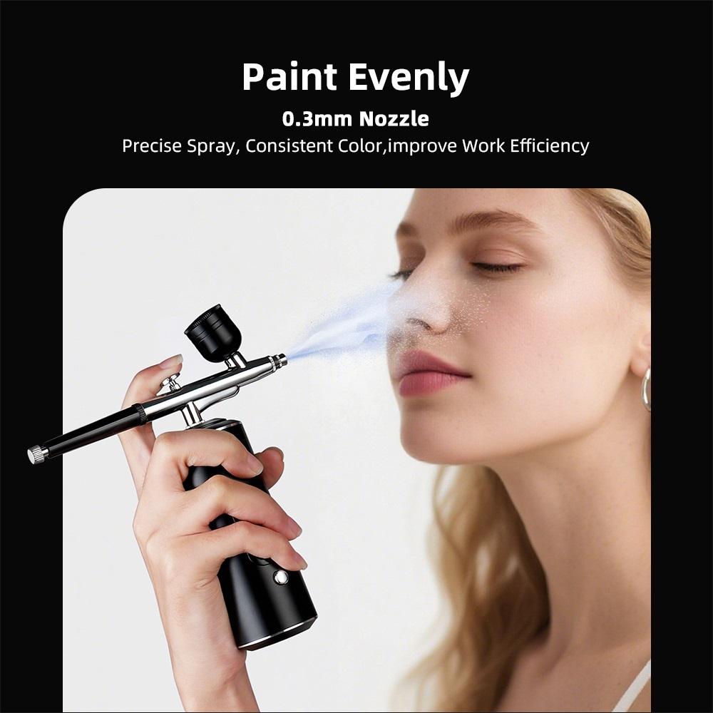 Portable Air Compressor Single Action Airbrush Painting Kits 0.3mm Nozzles Spray Gun for Model Cake Nail Art Airbrush Compressor