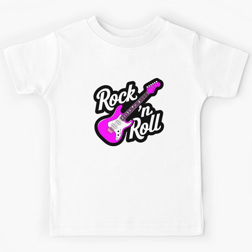 Rock n Roll Lover Electric Guitar Logo Kids T-Shirt 170