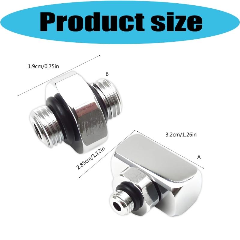 Diving Equipment Hose Connector with Threaded End , O-Rings Seal and Compacts Body for Drysuit Use and Gear Checks