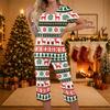 Women's Two-Piece Outfit Set with Christmas Print Short Sleeve Top and Pants