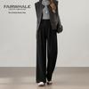 Mark Fairwhale Women's High-Waist Draped Wide-Leg Casual Pants