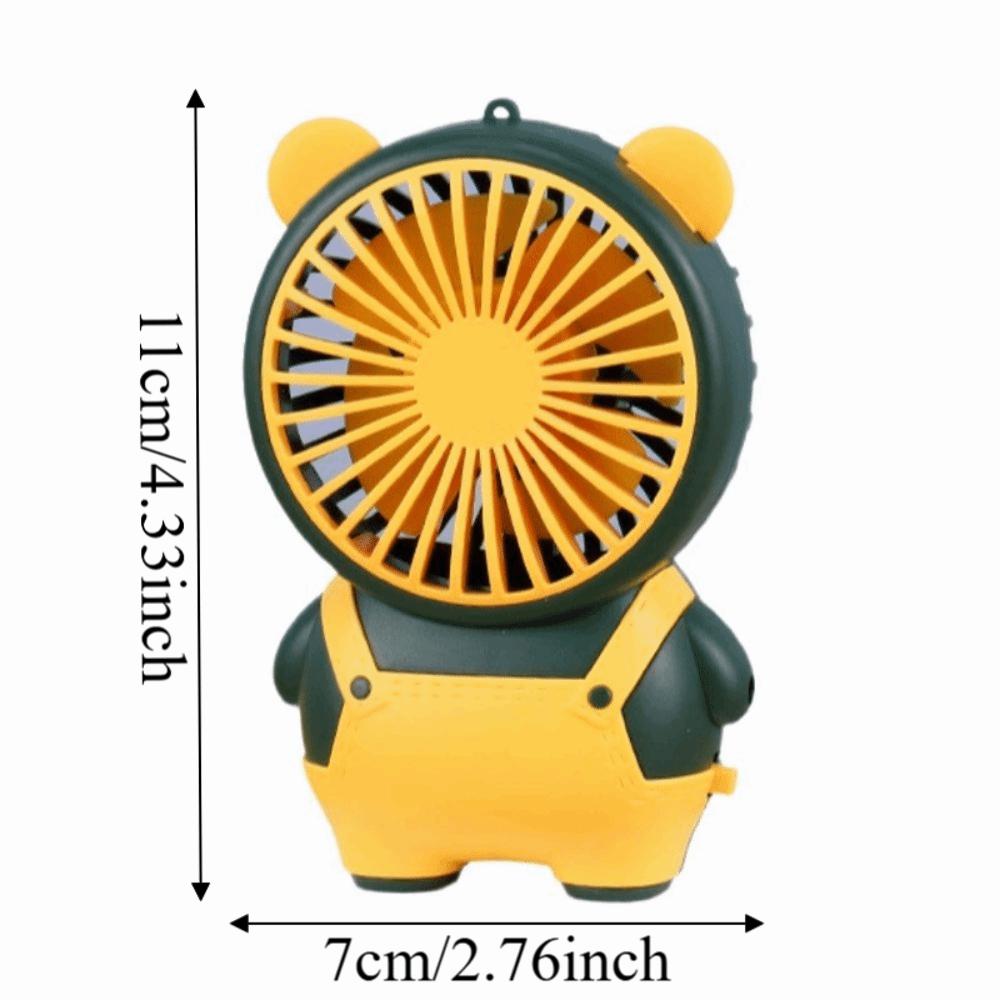 Bear Shape Desktop Mini Fan USB Rechargeable Portable Children's Handheld Fan Lightweight Quiet Operation Small Electric Fan