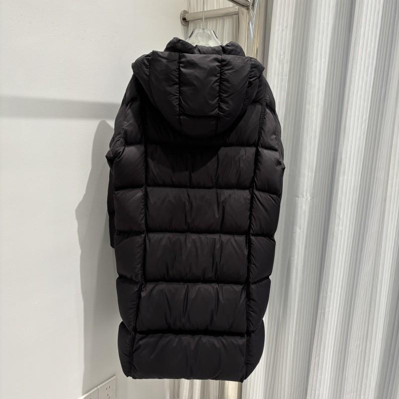 Womens Long Puffer Coat Knee-Length Winter Down Jacket Hooded Thick Loose Fit Elegant Office Style
